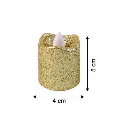 christmas Premium Glitter LED Tealight Candles (24 Pc Set)